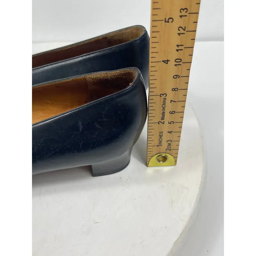Coach Vintage Black Mini Heels Women's Size 7M Italy Chunky Heel